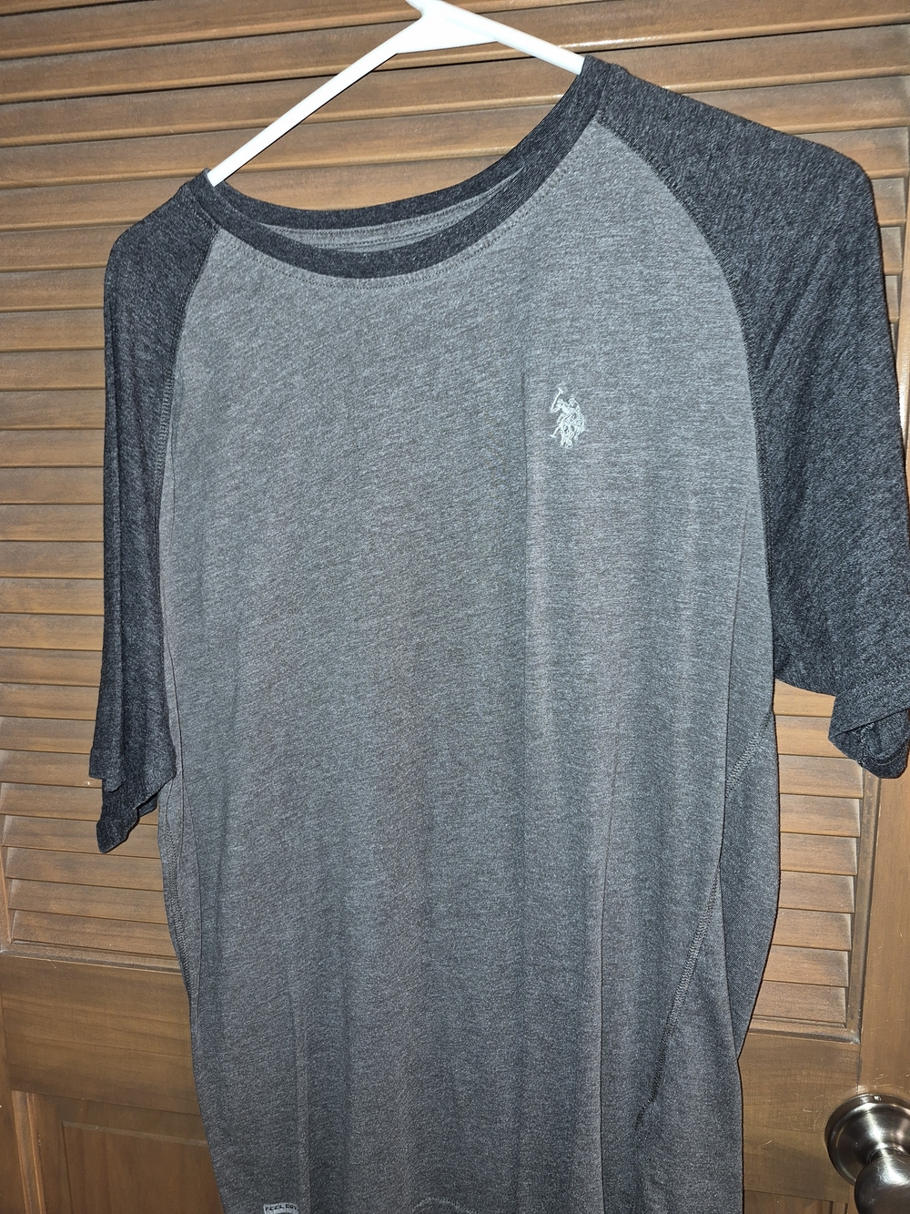 Polo by Ralph Lauren Charcoal and Heather Gray Raglan Short Sleeve Tee